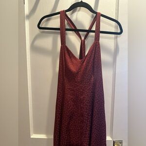 Madewell Burgundy Floral Halter Dress